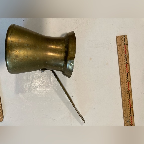 Copper Turkish Coffee Pot with Long Hanging Handle Melting/Pouring Vessel #6 - Picture 5 of 13